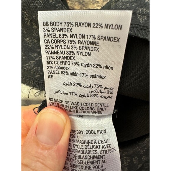 JM Collection Womens Printed Pull-On Slim Leg Pants Tummy Control L Short - Picture 5 of 5